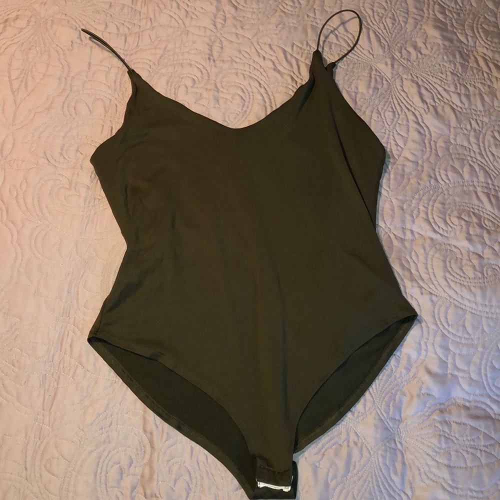 Size Large Olive Green Bodysuit